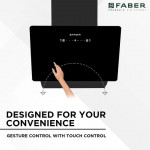 Faber 60cm 1200 m³/hr Vertical Wall Mounted Chimney|Filterless|Two Way Suction|Auto Clean|8 Yrs on Motor & 2 Yrs Comprehensive Warranty by Faber|Touch