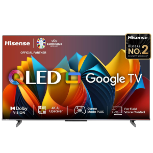 Hisense 108 cm (43 inches) E68N Series 4K Ultra HD Smart Google QLED TV (Grey)