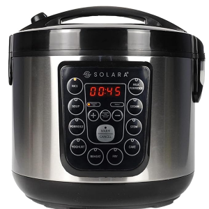 SOLARA MultiPurpose Electric Rice Cooker, 4 Litre - Cool Touch MultiPurpose Cooker and Food Steamer, Digital Rice Cooker, 4 Cups (8 Cups Cooked) with