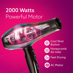 HD-1120 2000W AC Professional Hair Dryer with Comb