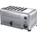 "FROTH & FLAVOR Stainless Steel Heavy-duty Commercial Bread Pop Up 6 Slice Toaster 3 Year Warranty "