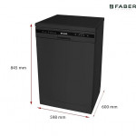 Faber 12 Place Settings Dishwasher (FFSD 6PR 12S, Neo Black, Best suited for Indian Kitchen, Hygiene Wash)