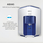 Havells AQUAS Water Purifier (White and Blue), RO+UF, Copper+Zinc+Minerals, 5 stage Purification, 7L Tank, Suitable for Borwell, Tanker & Municipal Wa